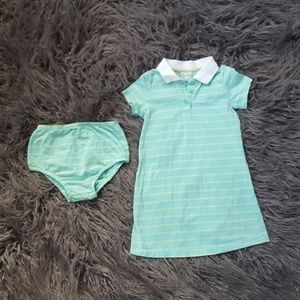 Teal Dress and Bloomer Set